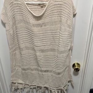 Lucky Brand Cream Knit Women's Poncho